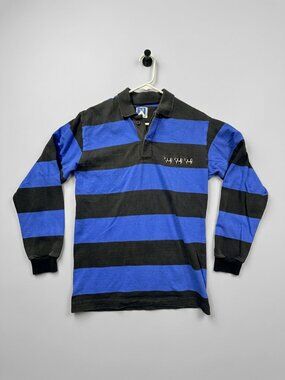 Vaca Lechera Switzerland Striped Rugby Shirt - Small - Blue & Black